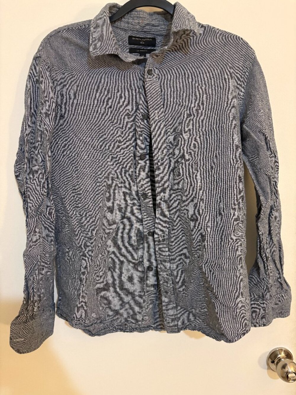 Banana Republic Linen Untucked Fit Shirt Grey Size M